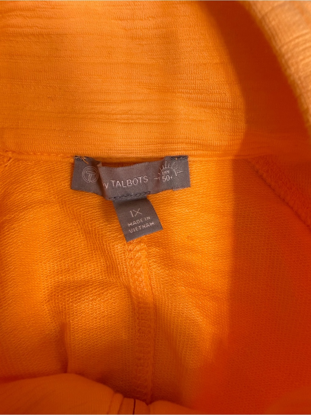 T for Talbots Zip-Front Bomber Jacket in sherbet Orange NWOT - Picture 8 of 9